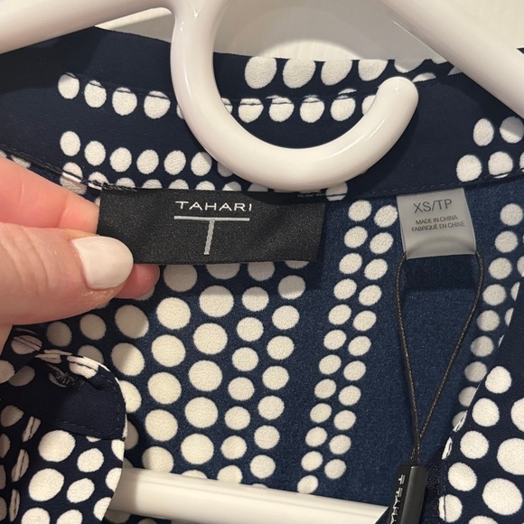 Women’s navy blue and white short sleeve maxi dress size XS NWT - Picture 5 of 11